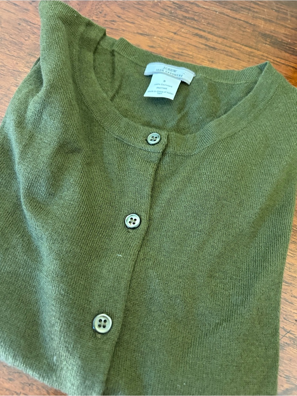 J. Crew Olive Green Button-Up Cardigan